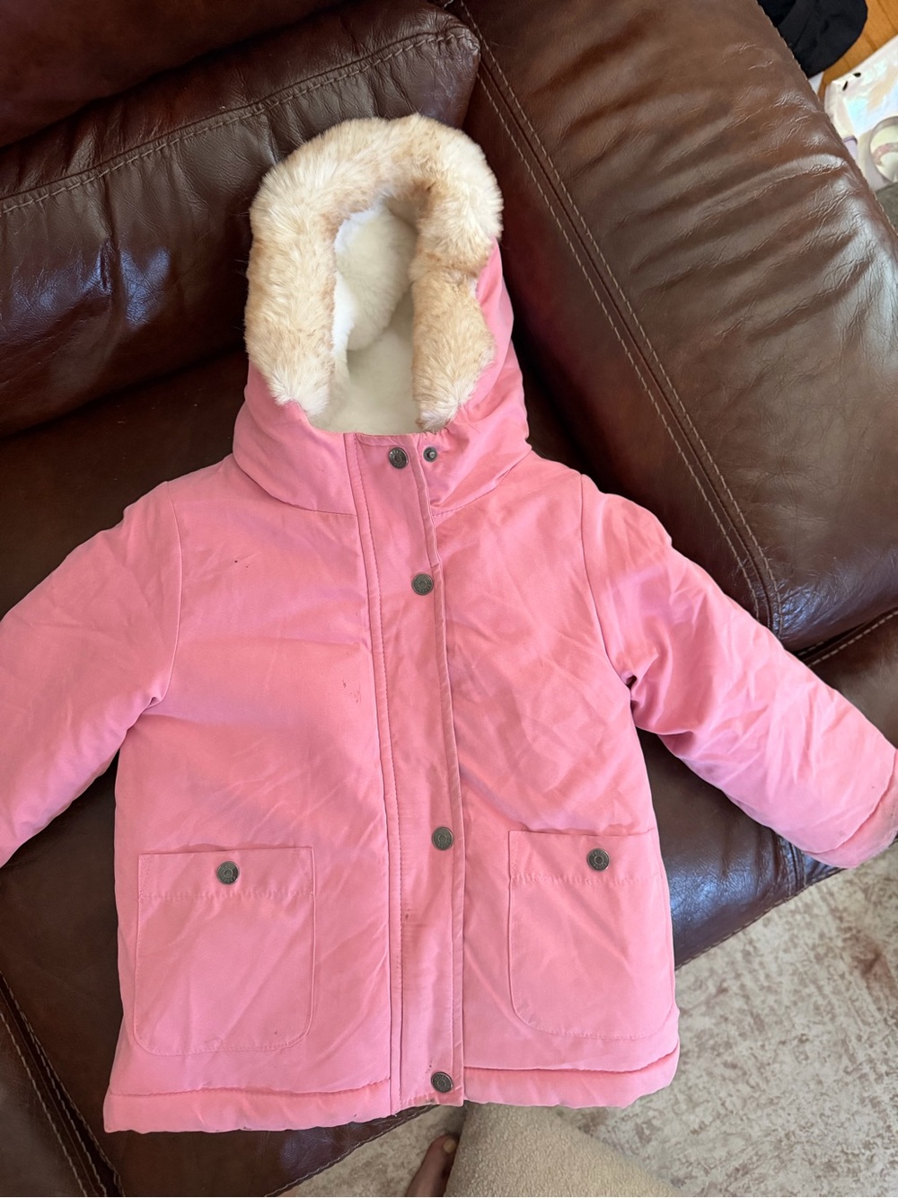 Falls Creek Kids Pink Lined Hooded Coat